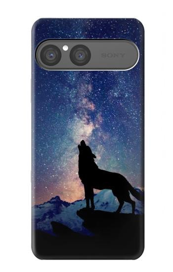 S3555 Wolf Howling Million Star Case For Sony Xperia 10 VII