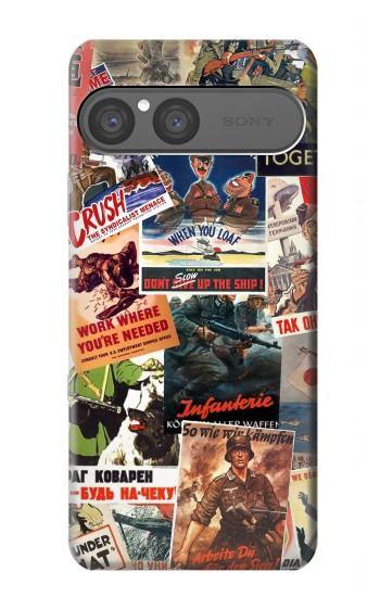 S3905 Vintage Army Poster Case For Sony Xperia 10 VII, 10 VIII