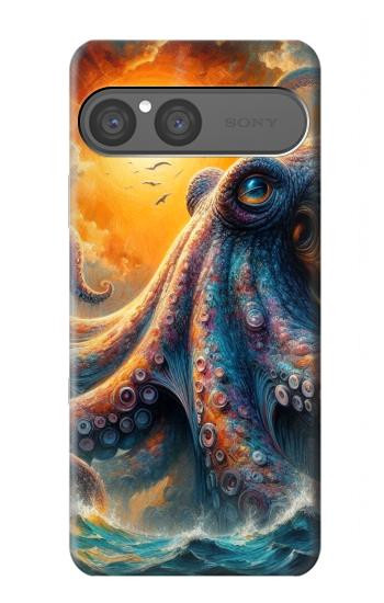 S4003 Oil Color Painting Giant Octopus Case For Sony Xperia 10 VII