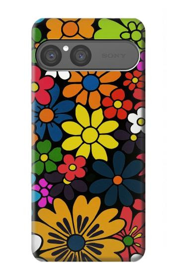 S4043 Colorful Flowers Cartoon Case For Sony Xperia 10 VII