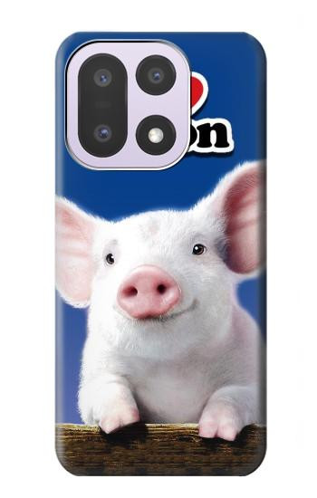 S0608 I Love Bacon Cute Baby Pig Case For OnePlus 15
