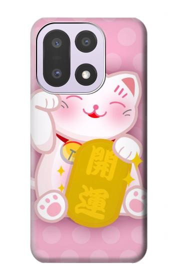 S3025 Pink Maneki Neko Lucky Cat Case For OnePlus 15