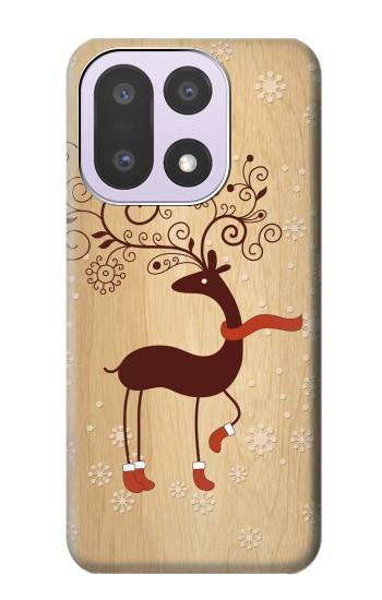 S3081 Wooden Raindeer Graphic Printed Case For OnePlus 15