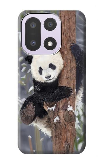 S3793 Cute Baby Panda Snow Painting Case For OnePlus 15