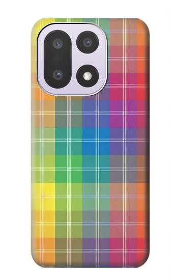 S3942 LGBTQ Rainbow Plaid Tartan Case For OnePlus 15