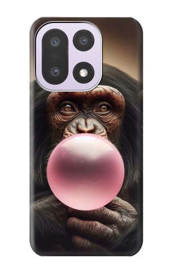 S3973 Chimpanzee Blowing Pink Bubblegum Case For OnePlus 15
