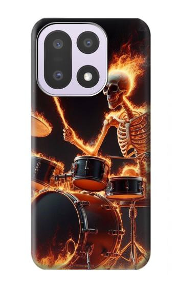 S3985 Fire Skull Drummer Case For OnePlus 15
