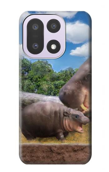 S4031 Baby Hippo Hippopotamus Family Case For OnePlus 15
