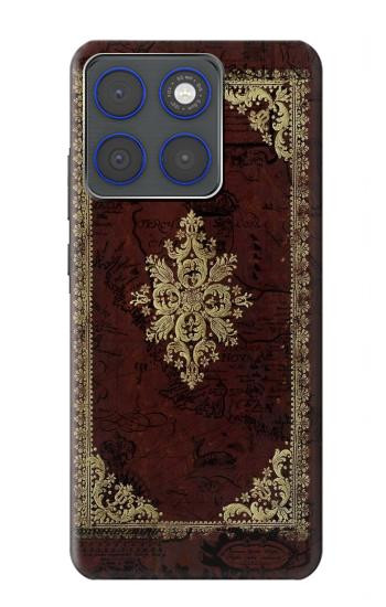 S3014 Vintage Map Book Cover Case For Motorola Edge 70