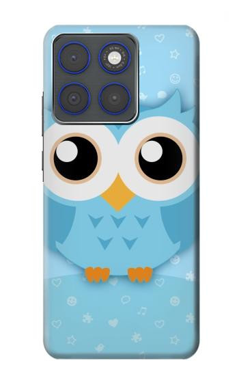S3029 Cute Blue Owl Case For Motorola Edge 70