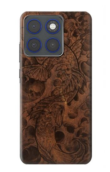 S3405 Fish Tattoo Leather Graphic Print Case For Motorola Edge 70