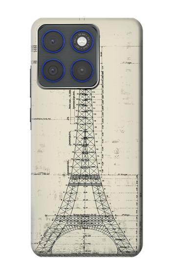 S3474 Eiffel Architectural Drawing Case For Motorola Edge 70