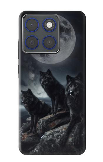S3970 Black Wolf Full Moon Case For Motorola Edge 70