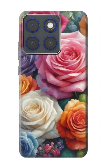 S3975 Colorful Roses Painting Case For Motorola Edge 70