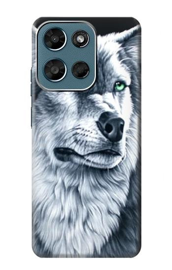 S0123 Grim White Wolf Case For Motorola Moto G (2026), G Play (2026)