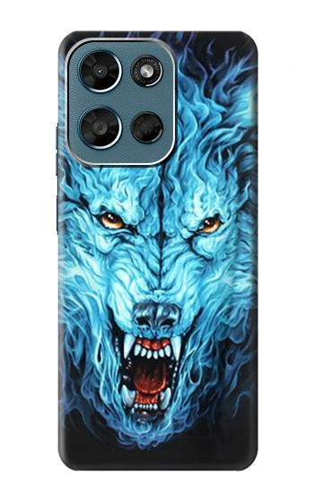 S0752 Blue Fire Grim Wolf Case For Motorola Moto G (2026), G Play (2026)