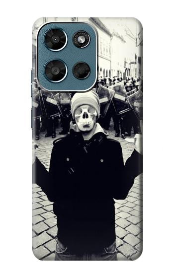 S1108 Skull Mask Man Protester Case For Motorola Moto G (2026), G Play (2026)
