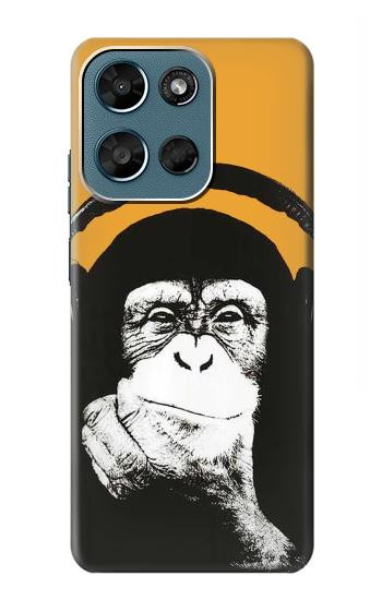 S2324 Funny Monkey with Headphone Pop Music Case For Motorola Moto G (2026), G Play (2026)