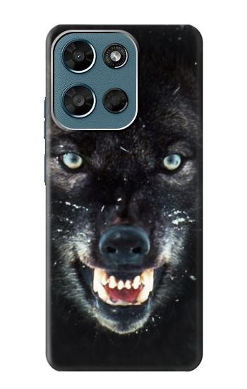 S2823 Black Wolf Blue Eyes Face Case For Motorola Moto G (2026), G Play (2026)