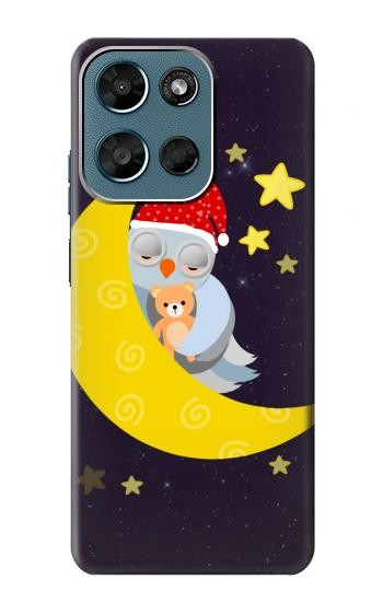 S2849 Cute Sleepy Owl Moon Night Case For Motorola Moto G (2026), G Play (2026)