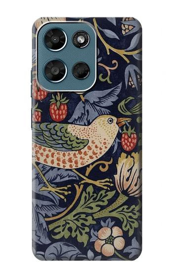 S3791 William Morris Strawberry Thief Fabric Case For Motorola Moto G (2026), G Play (2026)