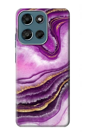 S3896 Purple Marble Gold Streaks Case For Motorola Moto G (2026), G Play (2026)
