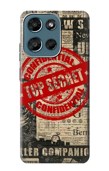 S3937 Text Top Secret Art Vintage Case For Motorola Moto G (2026), G Play (2026)