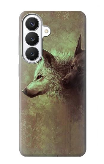 S0931 White Black Wolf Case For Samsung Galaxy S26