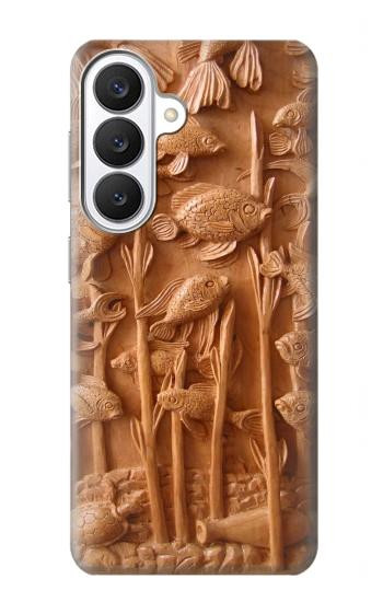 S1307 Fish Wood Carving Graphic Printed Case For Samsung Galaxy S26