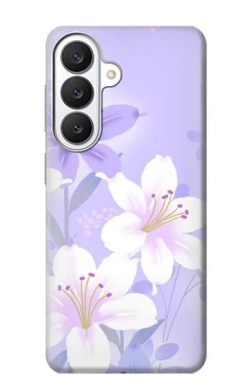 S2361 Purple White Flowers Case For Samsung Galaxy S26