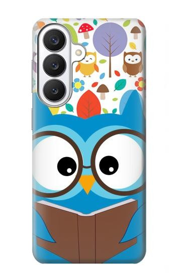 S2521 Cute Nerd Owl Cartoon Case For Samsung Galaxy S26
