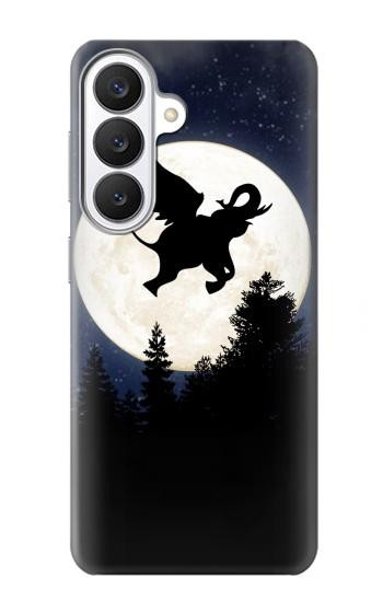 S3323 Flying Elephant Full Moon Night Case For Samsung Galaxy S26