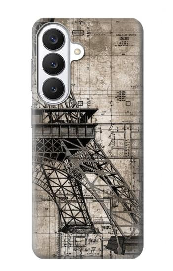 S3416 Eiffel Tower Blueprint Case For Samsung Galaxy S26