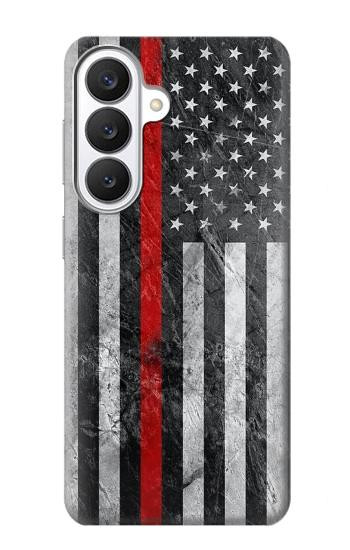 S3687 Firefighter Thin Red Line American Flag Case For Samsung Galaxy S26