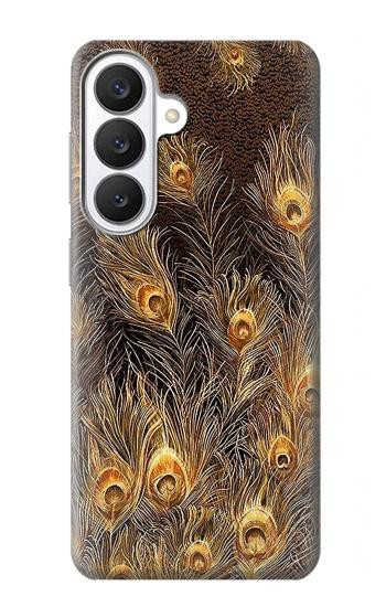 S3691 Gold Peacock Feather Case For Samsung Galaxy S26