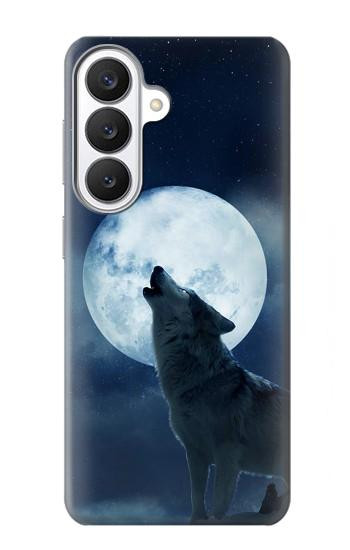 S3693 Grim White Wolf Full Moon Case For Samsung Galaxy S26
