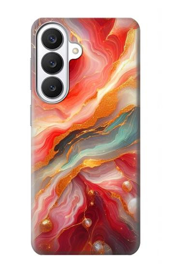 S4012 Red Marble Gold Veins Case For Samsung Galaxy S26