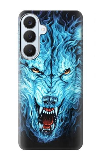 S0752 Blue Fire Grim Wolf Case For Samsung Galaxy S26 Plus