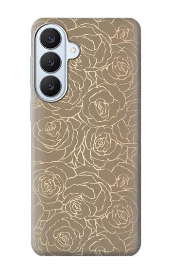 S3466 Gold Rose Pattern Case For Samsung Galaxy S26 Plus