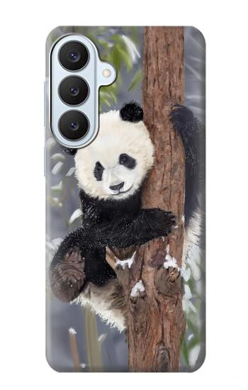 S3793 Cute Baby Panda Snow Painting Case For Samsung Galaxy S26 Plus