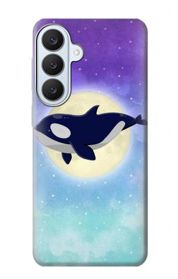 S3807 Killer Whale Orca Moon Pastel Fantasy Case For Samsung Galaxy S26 Plus