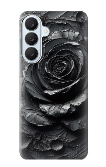 S3969 Black Rose Hard Brush Stroke Case For Samsung Galaxy S26 Plus