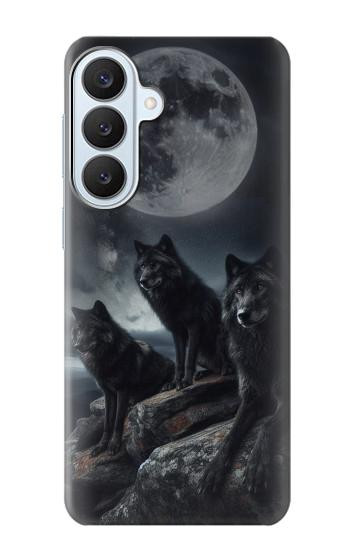 S3970 Black Wolf Full Moon Case For Samsung Galaxy S26 Plus