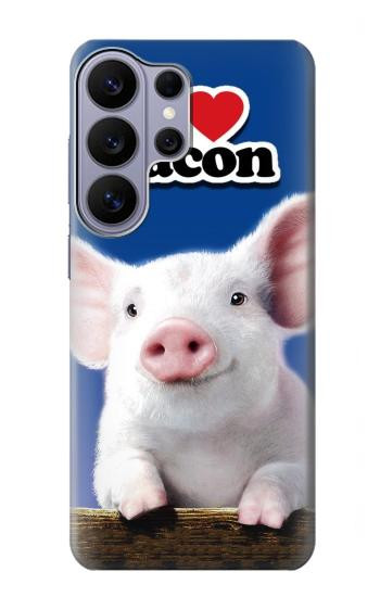 S0608 I Love Bacon Cute Baby Pig Case For Samsung Galaxy S26 Ultra