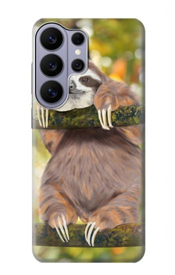 S3138 Cute Baby Sloth Paint Case For Samsung Galaxy S26 Ultra