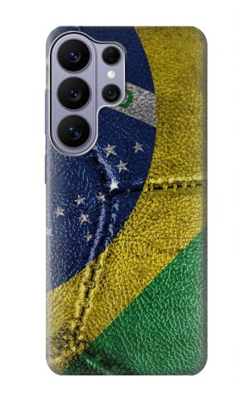 S3297 Brazil Flag Vintage Football Graphic Case For Samsung Galaxy S26 Ultra