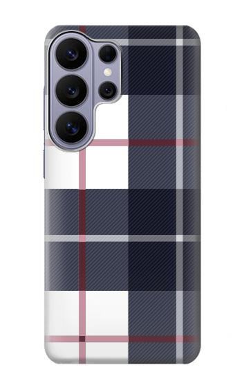 S3452 Plaid Fabric Pattern Case For Samsung Galaxy S26 Ultra