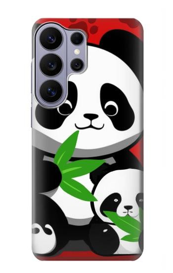 S3929 Cute Panda Eating Bamboo Case For Samsung Galaxy S26 Ultra