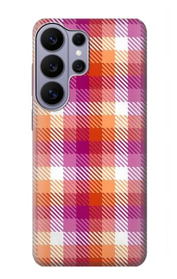 S3941 LGBT Lesbian Pride Flag Plaid Case For Samsung Galaxy S26 Ultra