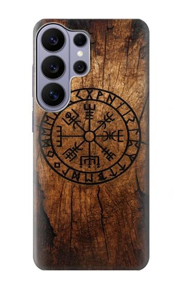 S4036 Viking Vegvisir Compass Wood Case For Samsung Galaxy S26 Ultra